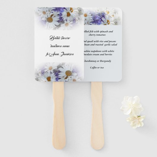 ブライダルシャワーランチョンファンセット ハンドファン (正面&裏面)