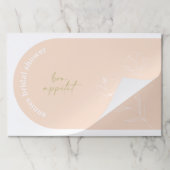 ブライダルシャワーランチョンマットレトロフローラ紙パッドA115 ペーパーパッド (折り畳み)