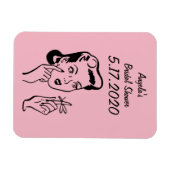 ブライダルシャワーリマインダーまたはキープサムマグネット マグネット (横)