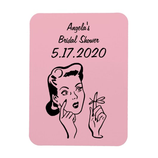 ブライダルシャワーリマインダーまたはキープサムマグネット マグネット (縦)