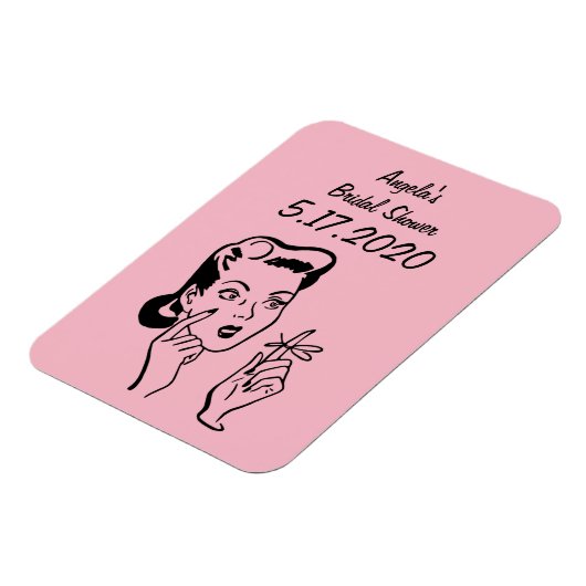 ブライダルシャワーリマインダーまたはキープサムマグネット マグネット (左側)