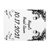 ブライダルシャワーリマインダーまたはキープサムマグネット マグネット (横)