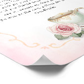 ブライダルシャワーリングや輪ゲームサイン – 茶パーティーテーマ ポスター (角)