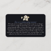 ブライダルシャワーリーガルフローラエレガンスレシピ要求 エンクロージャーカード (正面)