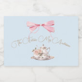 ブライダルシャワーリージェンシーエレガントボーブルーヴィンテージ スパークリングワインラベル (シングルラベル)