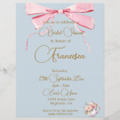 ブライダルシャワーリージェンシーティーパーティーエレガント招待状 (正面)