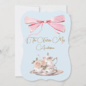 ブライダルシャワーリージェンシーティーパーティーエレガント招待状 (裏面)