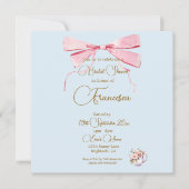 ブライダルシャワーリージェンシーティーパーティーエレガント招待状 (正面)
