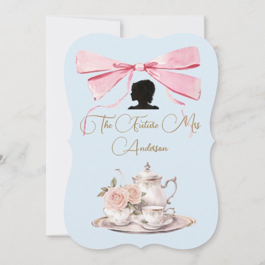 ブライダルシャワーリージェンシーティーパーティーシルエットリボン (裏面)