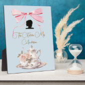 ブライダルシャワーリージェンシーティーパーティーシルエットリボン フォトプラーク (側面)