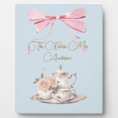 ブライダルシャワーリージェンシーティーパーティーピンクリボン フォトプラーク (正面)