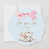 ブライダルシャワーリージェンシーティーパーティーリボン招待状 (裏面)