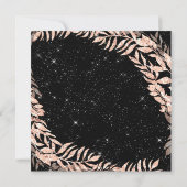 ブライダルシャワーリースグリッターバラ金ゴールドスカイスターズ 招待状 (裏面)