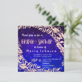 ブライダルシャワーリースバラ金ゴールドスカイスターズインディゴ 招待状 (スタンド正面)