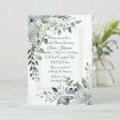 ブライダルシャワーリーフフレーム 招待状 (スタンド正面)