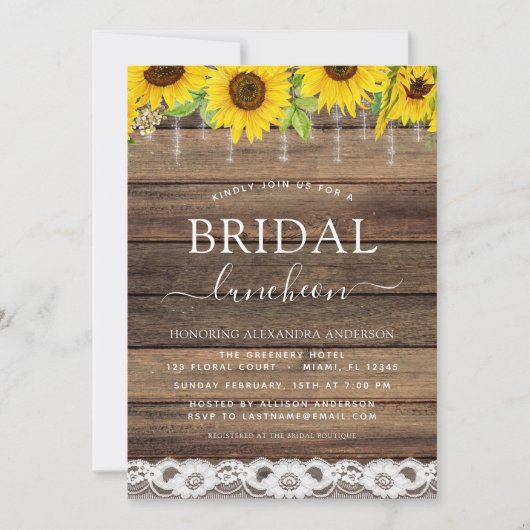 ブライダルシャワールンチョンサンフラワーファームハ素朴ウス 招待状 (正面)