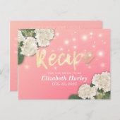 ブライダルシャワーレシピあじさいフローラストリングライト ポストカード (正面/裏面)