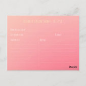 ブライダルシャワーレシピあじさいフローラストリングライト ポストカード (裏面)