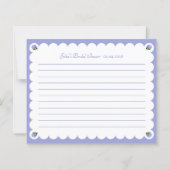 ブライダルシャワーレシピカードエレガントあじさい嫁 (裏面)