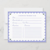 ブライダルシャワーレシピカードエレガントあじさい嫁 (正面)