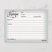 ブライダルシャワーレシピカードカップケーキスクロールレトロ ポストカード (裏面)