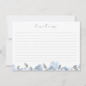 ブライダルシャワーレシピカードダスティブルーグレイ結婚ズ (裏面)