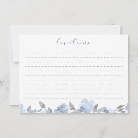 ブライダルシャワーレシピカードダスティブルーグレイ結婚ズ (裏面)