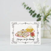 ブライダルシャワーレシピカードデザートレトロ ポストカード (スタンド正面)