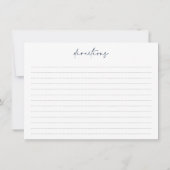 ブライダルシャワーレシピカードブルーグレーの葉 (裏面)