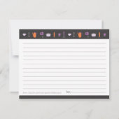 ブライダルシャワーレシピカード (裏面)