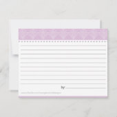 ブライダルシャワーレシピカード (裏面)