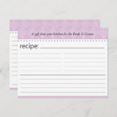ブライダルシャワーレシピカード (正面/裏面)