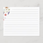 ブライダルシャワーレシピカード (裏面)