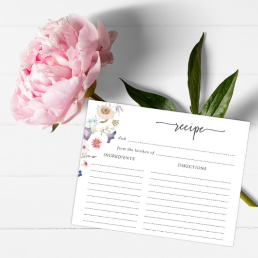ブライダルシャワーレシピカード