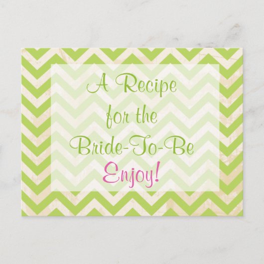 ブライダルシャワーレシピカード ポストカード (正面)