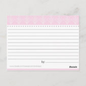 ブライダルシャワーレシピカード ポストカード (裏面)