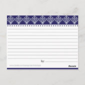 ブライダルシャワーレシピカード ポストカード (裏面)