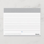 ブライダルシャワーレシピカード ポストカード (裏面)