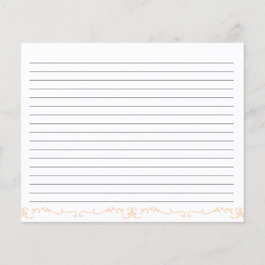 ブライダルシャワーレシピカード – 花嫁のレシピ (裏面)