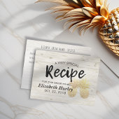 ブライダルシャワーレシピゴールデンパイナップルカップルウッド インビテーションポストカード