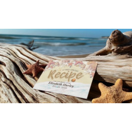 ブライダルシャワーレシピサマーサンディビーチスターフィッシュ インビテーションポストカード