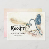 ブライダルシャワーレシピトンフライ交配ラブハート インビテーションポストカード (正面/裏面)