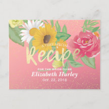 ブライダルシャワーレシピバラフラワーピンク金ゴールドグリッター