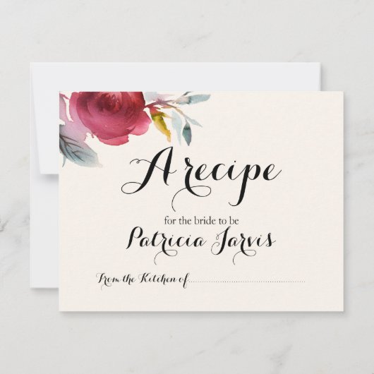 ブライダルシャワーレシピブルガンディマルサラフローラ (裏面)