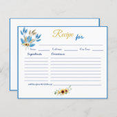 ブライダルシャワーレシピラブアドバイスカード (正面/裏面)