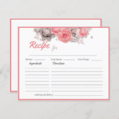 ブライダルシャワーレシピラブアドバイスカード (正面/裏面)
