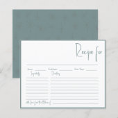 ブライダルシャワーレシピラブアドバイスカード (正面/裏面)