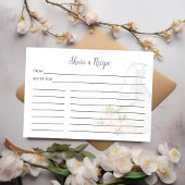 ブライダルシャワーレシピリクエストピーチフローラガウン エンクロージャーカード