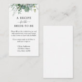 ブライダルシャワーレシピ要求エンクロージャカード エンクロージャーカード (正面/裏面)