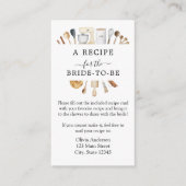ブライダルシャワーレシピ要求エンクロージャカード エンクロージャーカード (正面)